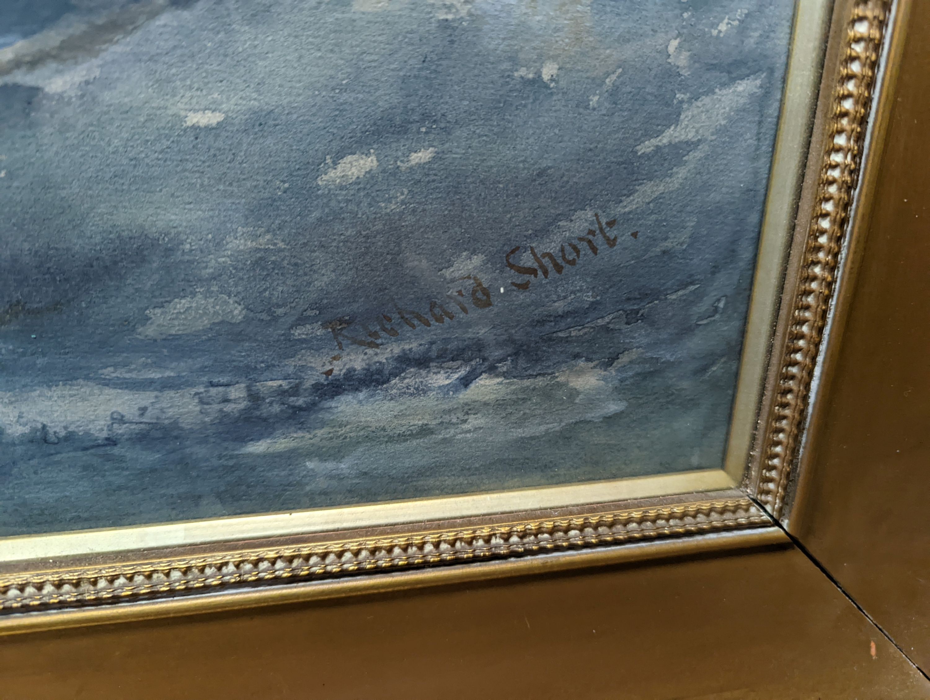 Richard Short RCA (1814-1916), watercolour, 'A wild Cornish coast' No. 1, 43 x 73cm